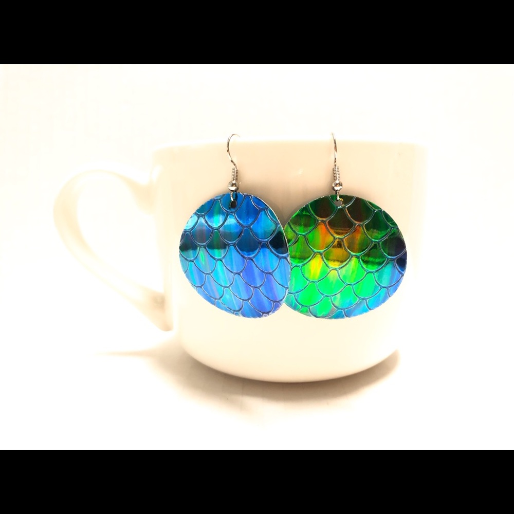 Faux leather earrings